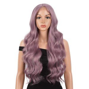 Cosplay: Joedir 26" Big Curly Wavy Lace Front Wig in Ash Purple